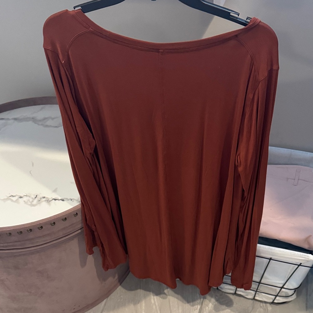 lululemon athletica Long Sleeve modal Top in Rich Rust - Picture 3 of 4
